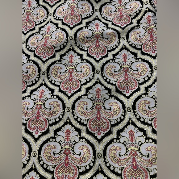 New Talbots Damask brocade Gold Ivory Pink Black Pencil Skirt 18 - Picture 6 of 6